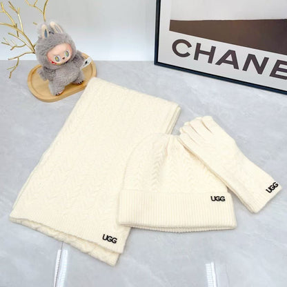 GG  hat, gloves, scarf three-piece set U